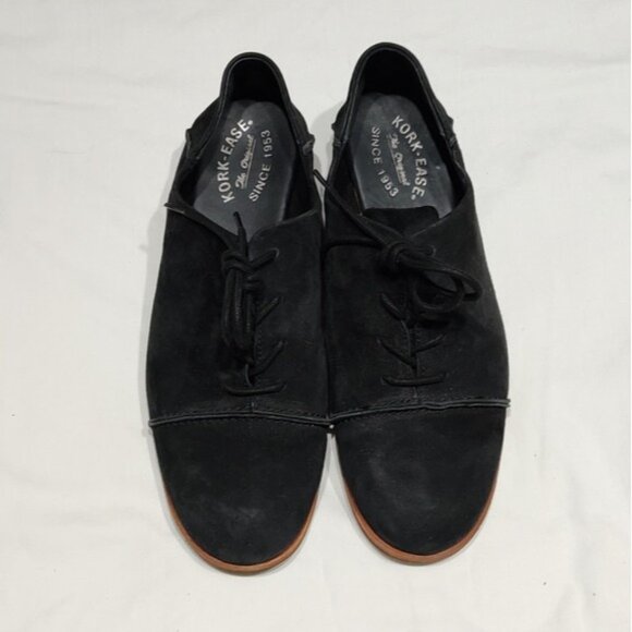 Kork-Ease Tillery Black Suede Cap Toe Oxfords 9.5M - Picture 2 of 9